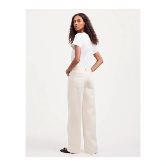 Madewell Low-Slung Baggy Jeans in Vintage Ivory NWT - Picture 7 of 9